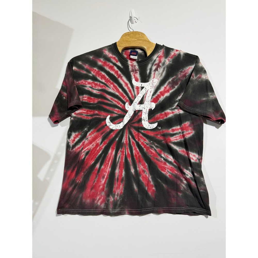 Step Ahead Alabama Crimson Tide T-Shirt Mens 2XL Red Black Tie Dye  A Logo